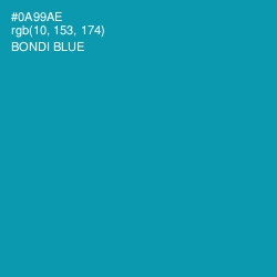 #0A99AE - Bondi Blue Color Image